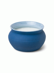 Керамична соева свещ Падивакс Санторини 368 гр – синя - синьо агаве